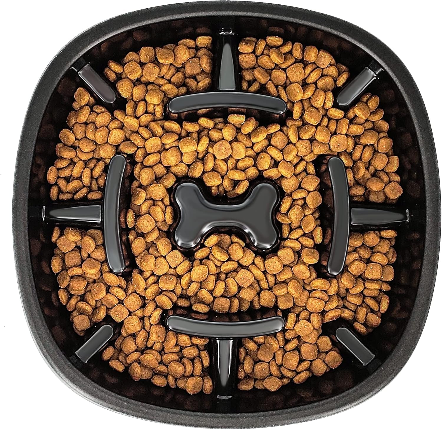Dog Slow Feeder Bowl-Slow Feeder Dog Bowl for Dogs-Non Slip Puzzle Bowl-Dog Food Bowl Eco Friendly 3 Cups for Dog Pet Slow Feeder by Lorgatrend,A-Black