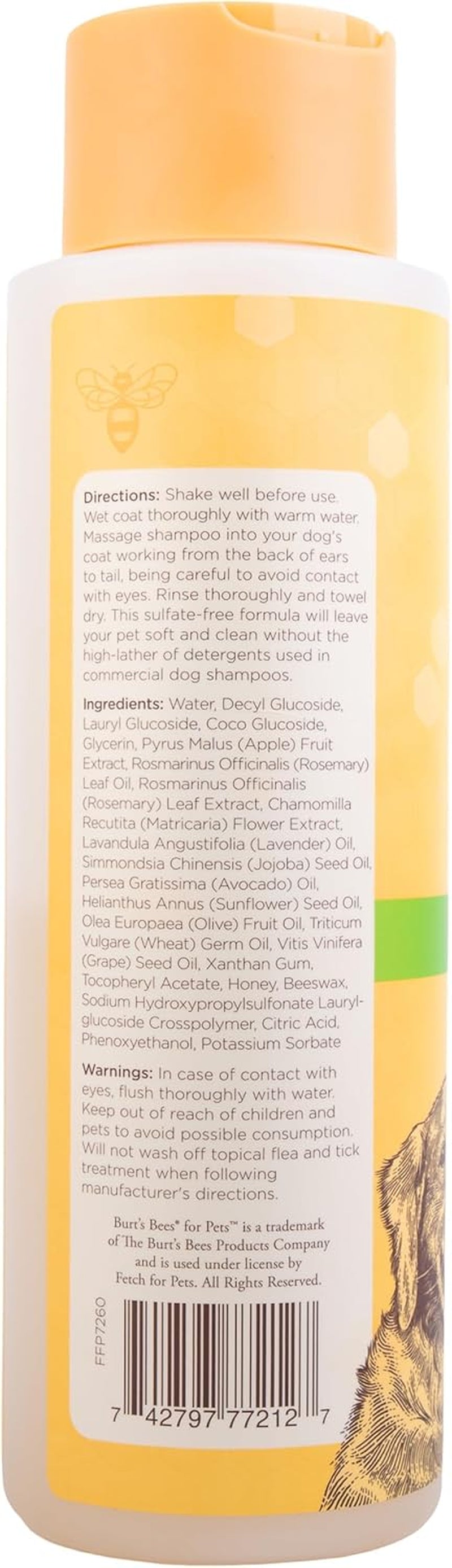 Deodorizing Dog Shampoo with Apple and Rosemary, 95% Natural Origin, Ph Balanced, Free of Sulfates, for Smelly Dogs, Gentle Dog Shampoo, 16 Fl Oz - 2 Pack